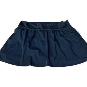 Black swim skirt bottoms with thick waistband